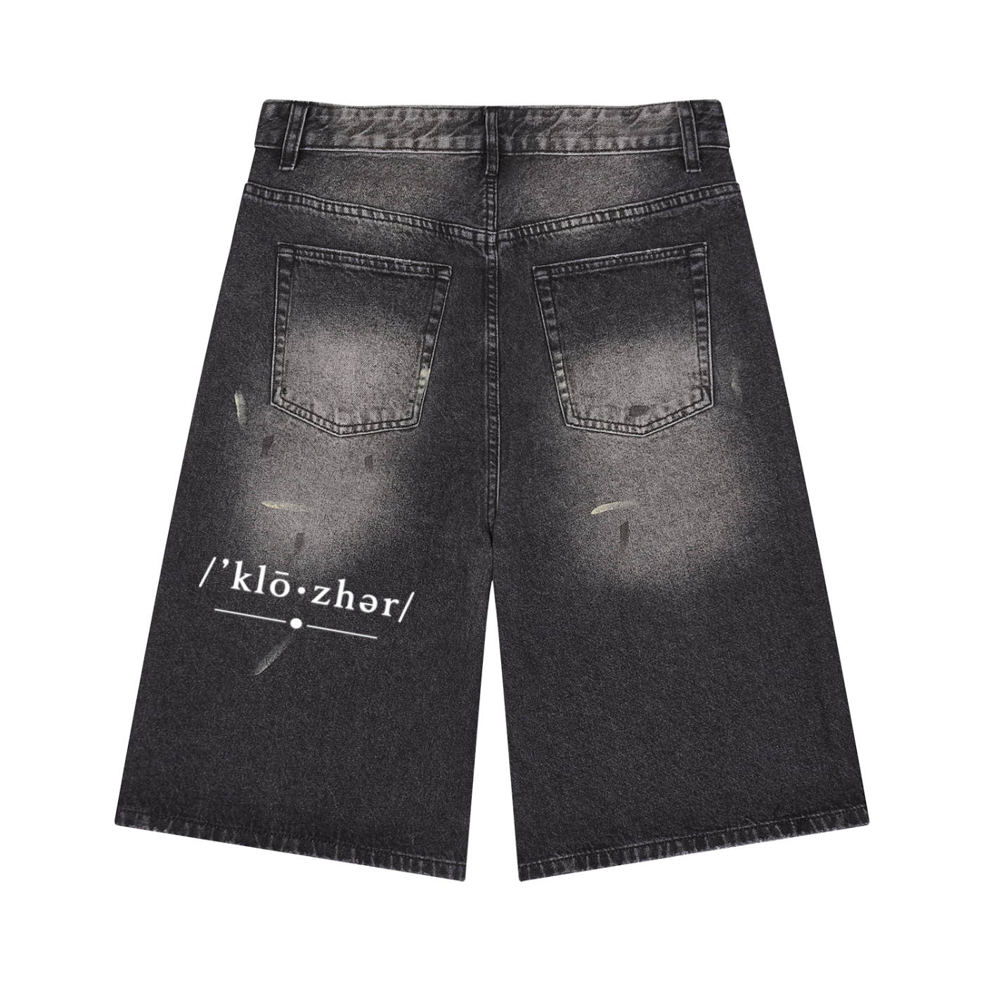 Men’s Vintage Wash Wide Leg Denim Shorts
